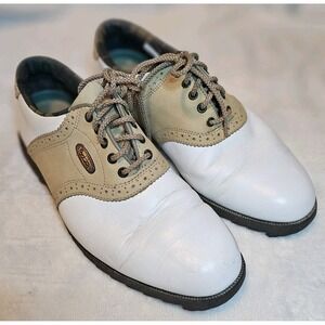 FootJoy SoftJoys Sierra Women's Golf Shoes SIZE 8 M White Tan 98776.